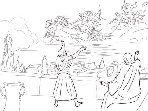 Elisha Invisible Army Coloring Page